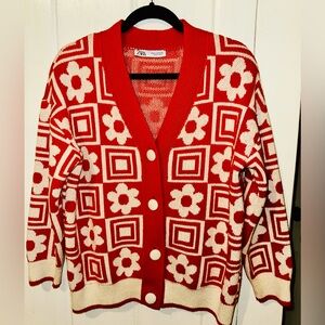 Zara flower print sweater